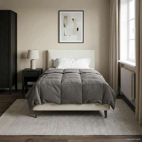 Puni Polna celoletna prevleka Svetlo siva 155 x 220 cm Mikrovlakna, (5000284501) Cene