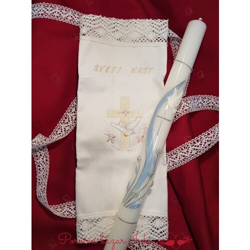  KRSTNI KOMPLET prtiček in sveča KRSKMPL 14 Cene