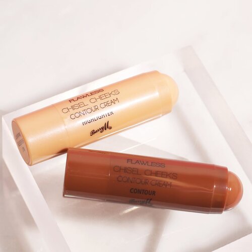 Barry M Flawless Chisel Cheeks kremasti bronzer in osvetljevalec v paličici duo balen&amp;iacute; 2x5 g Slike