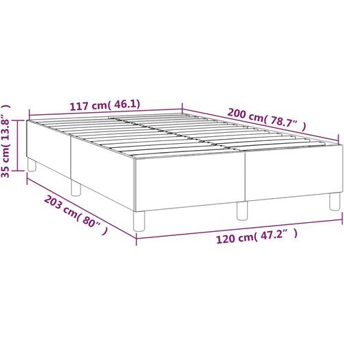  Okvir za krevet s oprugom svjetlosivi 120 x 200 cm bar&amp;scaron;unasti Slike