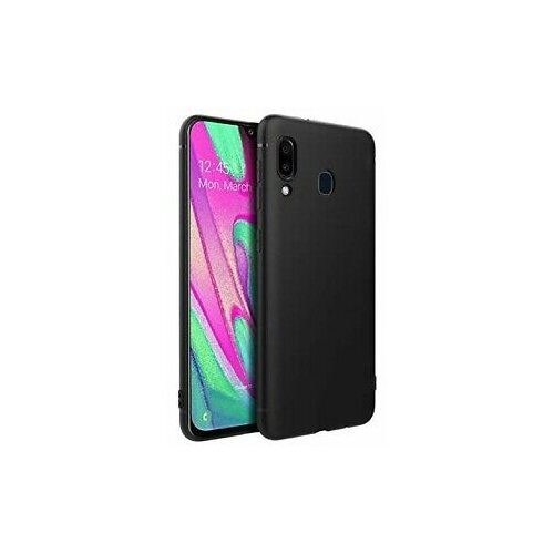 Silikonski ovitek za Samsung Galaxy A40 A405 - mat črn Slike