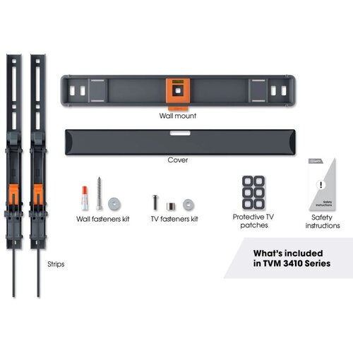 Vogels TVM 3415 Schwarz TV-Wandhalterung 32-65&amp;quot;, tilt 20&amp;deg;, Vesa 400x400, max. 30 kg Slike