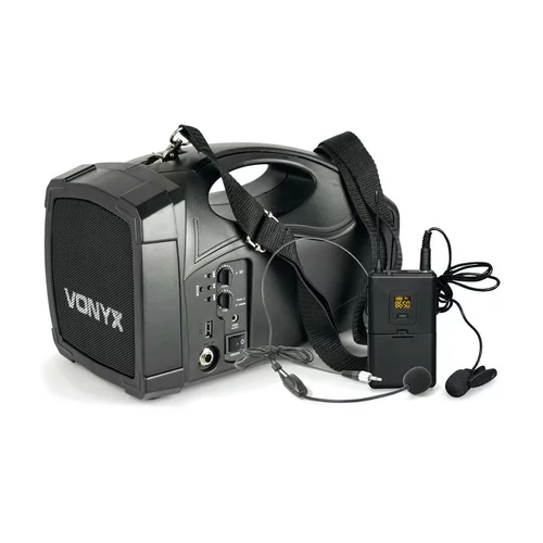 Vonyx ST012, prenosni PA radijski sistem Body-Check-Mikro SMT USB BT MP3 12 Vdc Akumulator