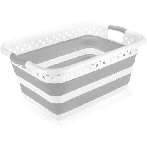 Addis Belo-siva plastična košara za perilo 40 l - Addis Cene