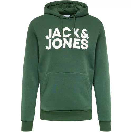 Jack & Jones Majica temno zelena / bela