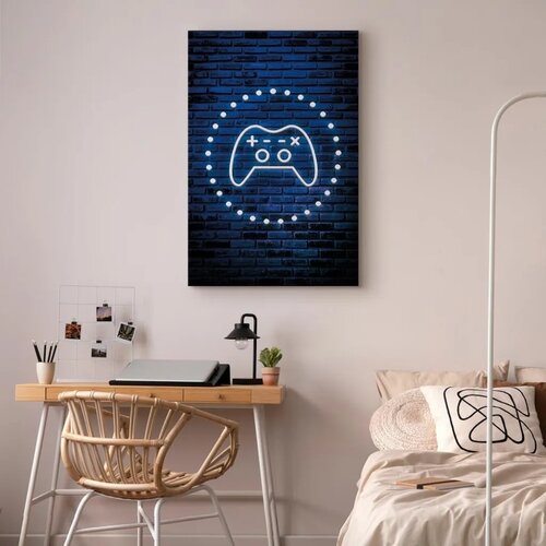  Slika - Neon Gamepad 60x90 Na talijanskom platnu Slike