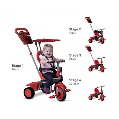 Smart Trike tricikl Vanilla 4u1 crveni 10-36meseci Slike