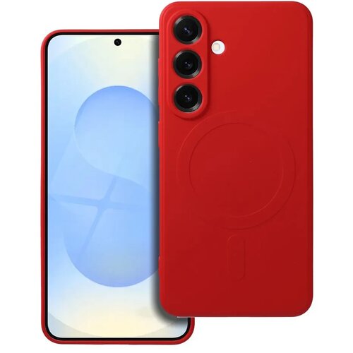 Silicone MAG COVER compatible with MagSafe maska za SAMSUNG S25 red Slike