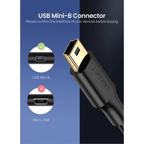 Ugreen Usb 2.0 M na Mini 5pin M kabl 0,25m ( 10353 ) Slike