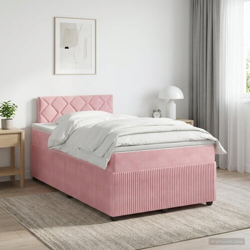  Boxspring krevet s madracem Ružičasta 120 x 190 cm Bar&scaron;un Cijene