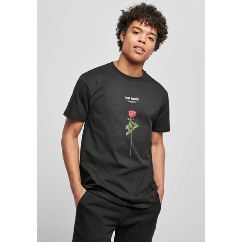 MT Men Black T-shirt Lost Youth Rose Tee Cene