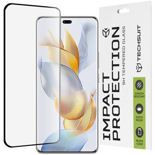 Techsuit 111D Full Cover / Full Glue Glass / 3D Curved Screen za Honor 90 Pro &ndash; crno Cijene