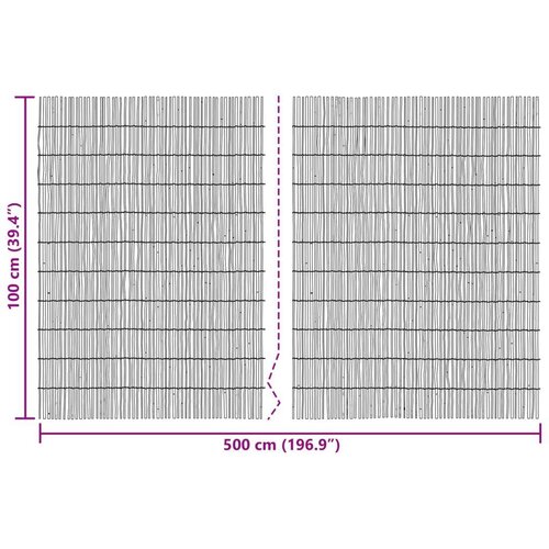  Vrtna Ograda Karbonizirano 500 x 100 cm Trska Slike