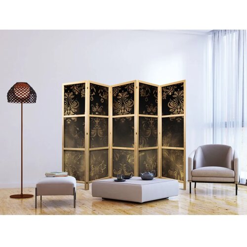  Japanski paravan - Floral Ornaments Carved in Delicate Sepia and Brown Shades 225x172 Slike