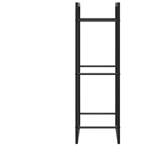  Stalak za drva za ogrjev mat crni 50x28x94 cm čelični Slike