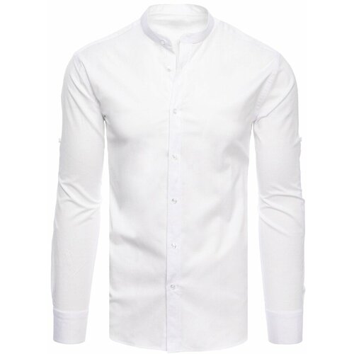 DStreet Men's Solid White Shirt Slike