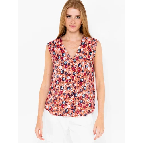 Camaieu Apricot Flowered Top - Women