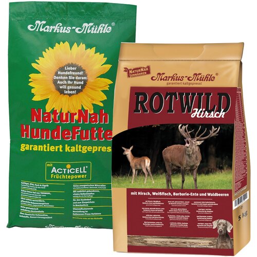  Me&scaron;ano varčno pakiranje: Markus M&uuml;hle 2 x 5 kg - Mix: NaturNah & Rotwild Hirsch jelen Cijene