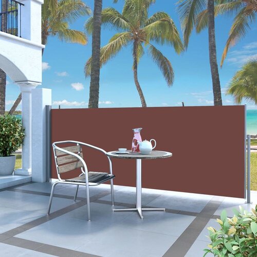  Zložljiva stranska tenda 140 x 300 cm rjava, (20966540) Slike