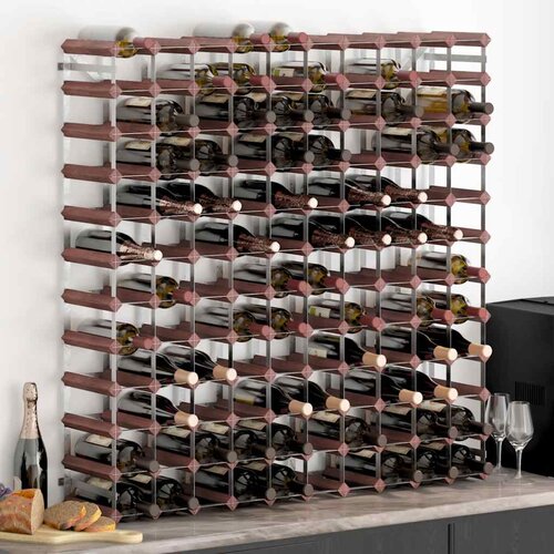  Stalak za vino za 120 boca smeđi od masivne borovine Cene