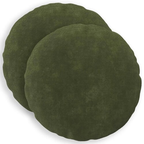  Jastuk s jastukom HEERLEN 2 kom. Zelena Mikrofibra Flis - Zelena Ø 60 cm 2 Cene