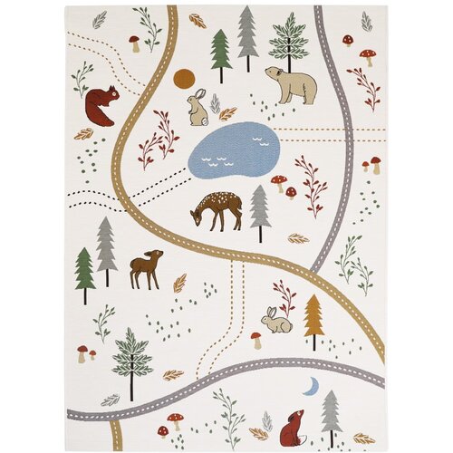 Nattiot Krem dječji tepih za igru 123x180 cm Little Forest – Cijene
