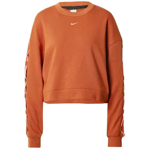 Nike Športna majica temno oranžna / roza