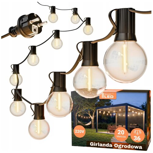  LED spolja&amp;scaron;nja dekorativna girlanda 36xE12/1W/230V 22,35 m IP65 crna Slike