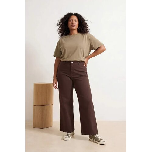 Trendyol ženske pantalone Tbbss26Cj00015, smeđa Cene