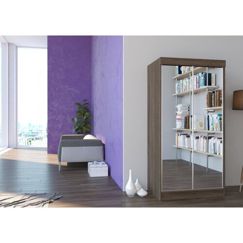 ADRK Furniture ormar s kliznim vratima luiziana pepeljasta 100x200x62 cm Slike