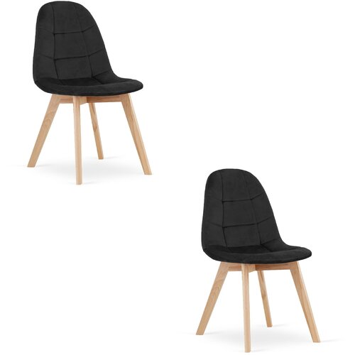 Brandless Stol BORA - črni žamet x 2, (22030608) Slike