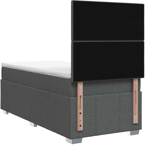  Boxspring krevet s madracem Tamnosiva 80 x 200 cm Tkanina Slike