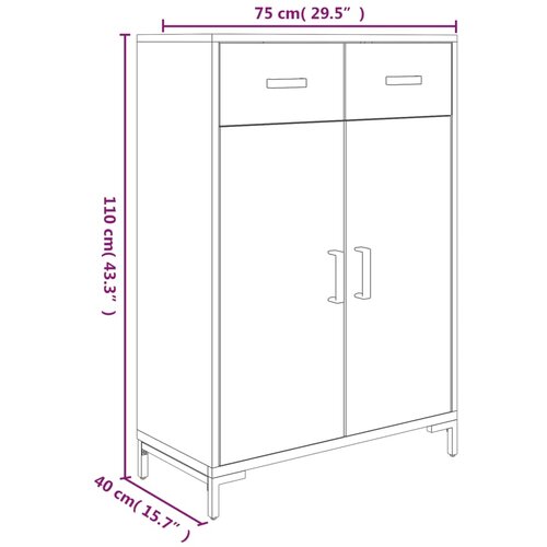  Stalak za cipele 75 x 40 x 110 cm od masivne borovine Slike