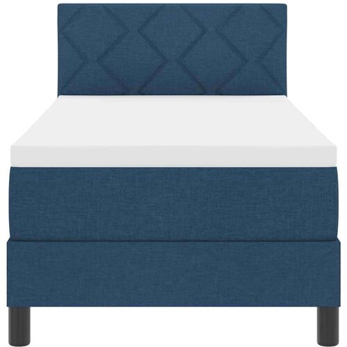 Box Spring krevet s madracem i LED tamnoplav 80x200 cm tkanina Slike