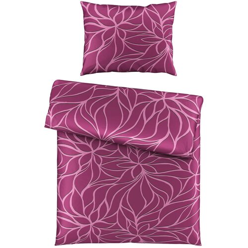 Boxxx POSTELJNINA FLEUR 140/200 cm saten barve gozdnih sadežev Slike