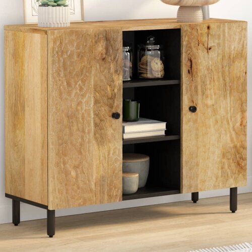 VidaXL Stranska omarica 90x33x75 cm trden mangov les Slike