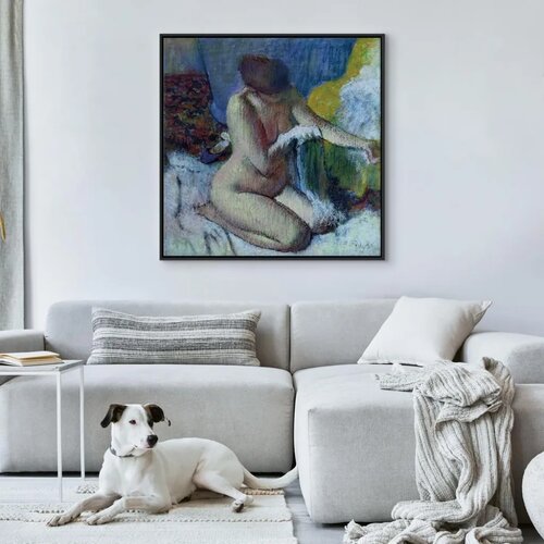  Slika - Edgar Degas – After the Bath 80x80 U crnom drvenom okviru Cene