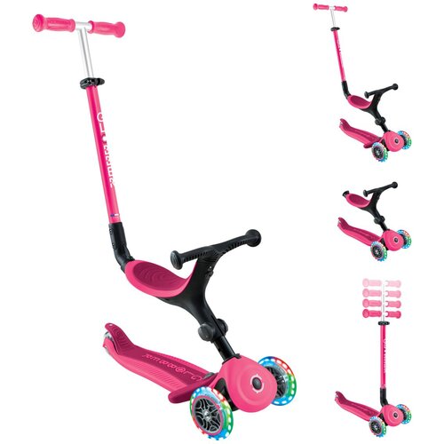 Globber romobil GO UP Active sklopivi, svjetleći kotači ružičasta Cijene