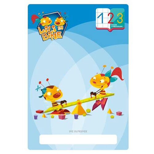  Zvezek Lili in Bine 123 s &amp;scaron;tevilkami A4, veliki karo Slike