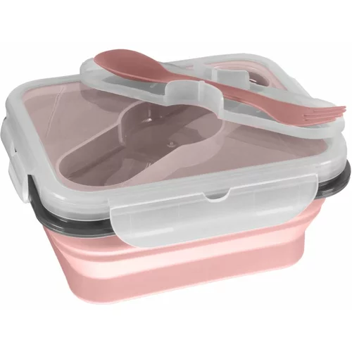 Zopa Silicone Lunch Box komplet pribora za jelo Old Pink 1 kom
