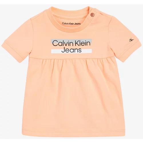 Calvin Klein Jeans Otroška obleka Oranžna