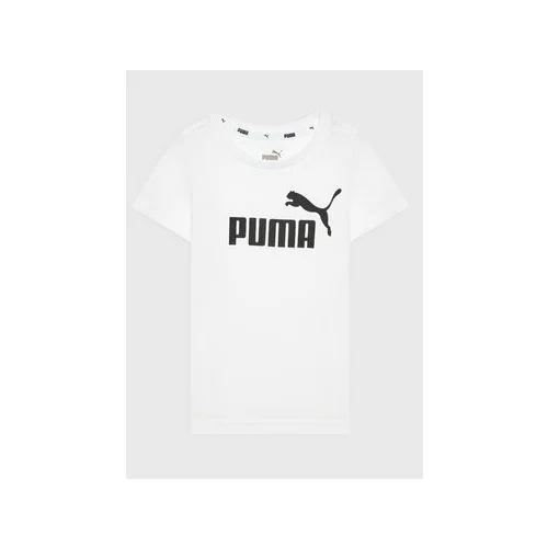 Puma Majica Essentials Logo 586960 Bela Regular Fit