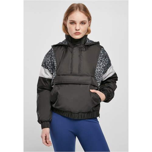 UC Ladies Women's AOP Mixed Pull Over Jacket Black/snowleo/lightasphalt Slike
