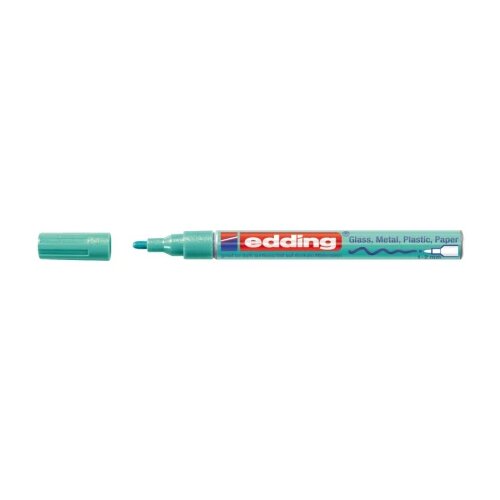 Paint marker E-751 1-2mm, metallic Edding zelena 12PM02MF Slike