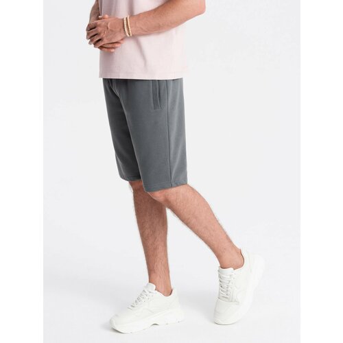 Ombre Men's BASIC cotton sweat shorts - graphite Cene