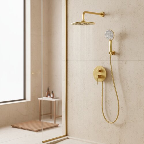 Giusta ultima ugradni tu&amp;scaron; set 01 gold brushed 71301GB0 Slike
