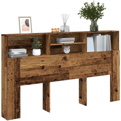 vidaXL Vzglavna omarica starinski les 180x19x103,5 cm inženirski les Cene