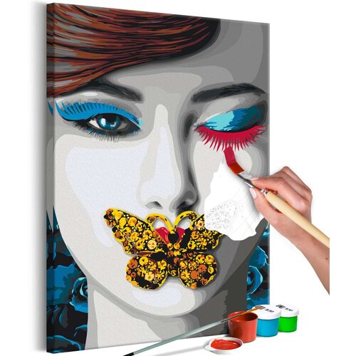  Slika za samostalno slikanje - Winking Woman 40x60 Slike