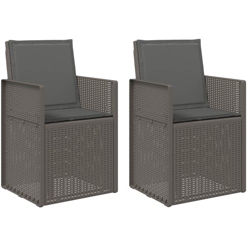 Vrtni jedilni stoli 2 pcs Svetlo siva in antracit PP, (5000285752) Cene