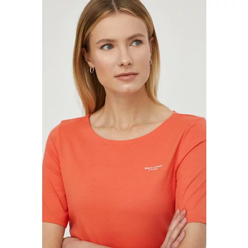 Marc O'Polo Bombažna kratka majica ženski, oranžna barva